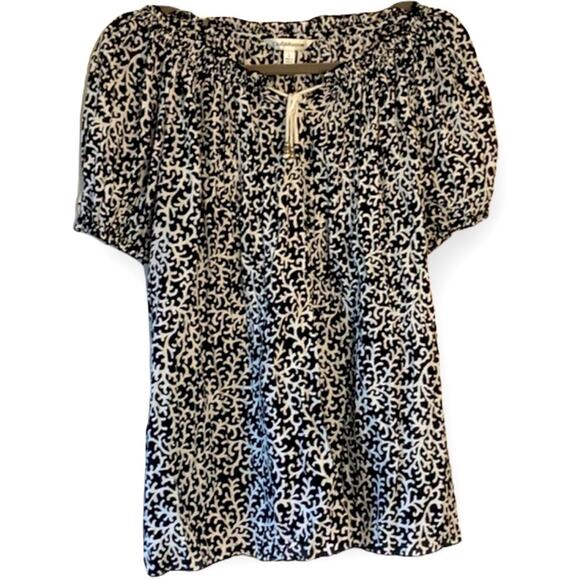 Croft & Barrow Large Flowy T-Shirt Blouse with Coral Pattern - Picture 1 of 9